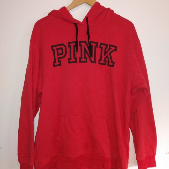 Red Victoria's Secret Hoodie size Large - Picture 1 of 7